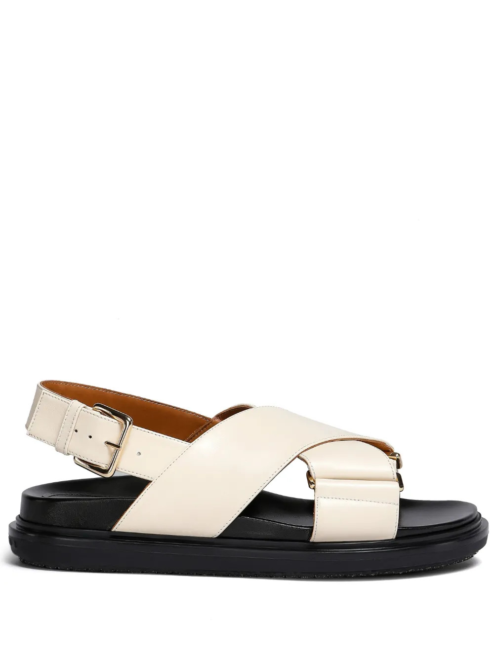 Marni Fussbet Leather Sandals | Neutrals | FARFETCH BR | Farfetch (BR)