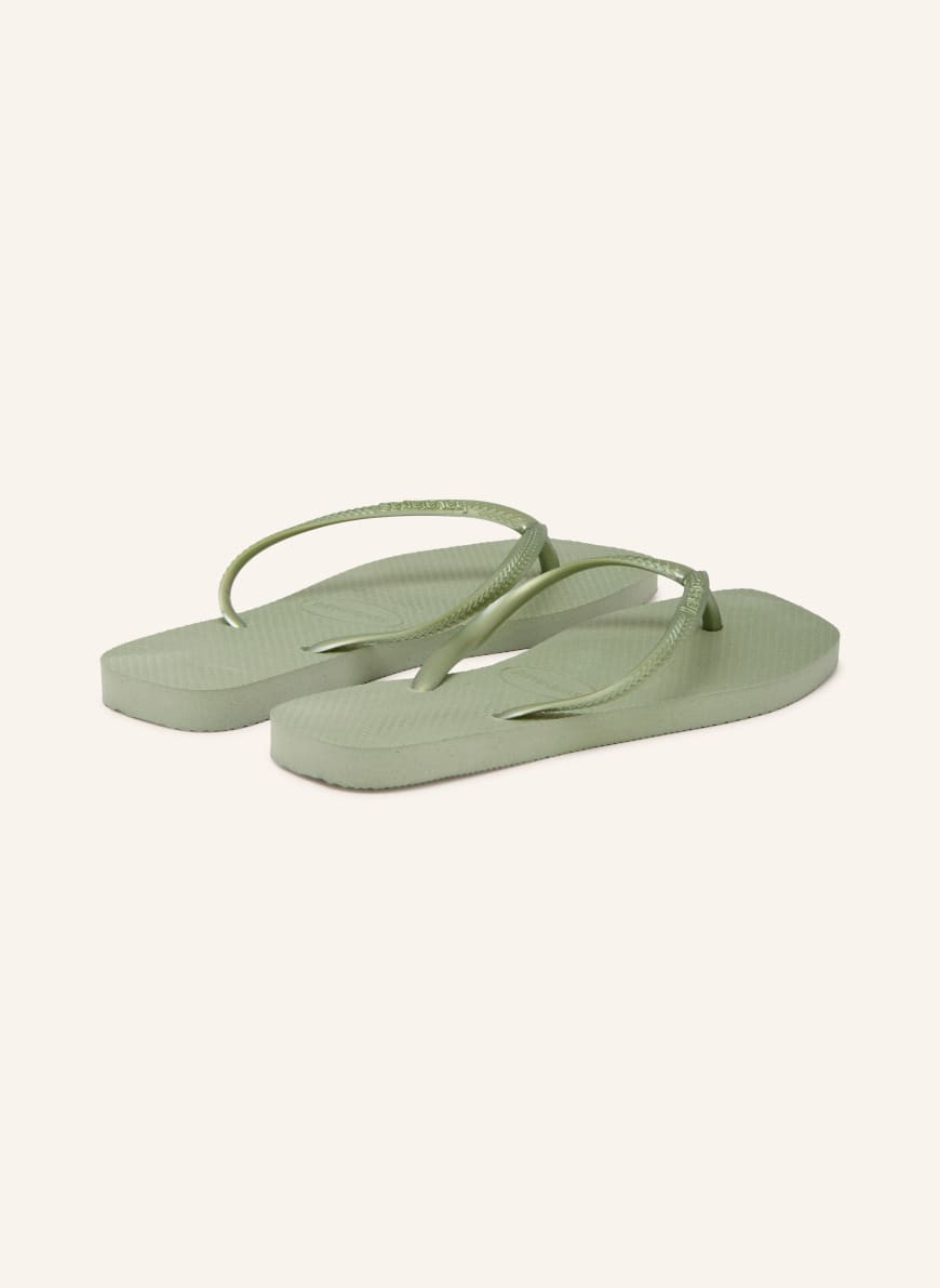 havaianas Zehentrenner SLIM SQUARE in hellgr\u00fcn | Breuninger (DACH)