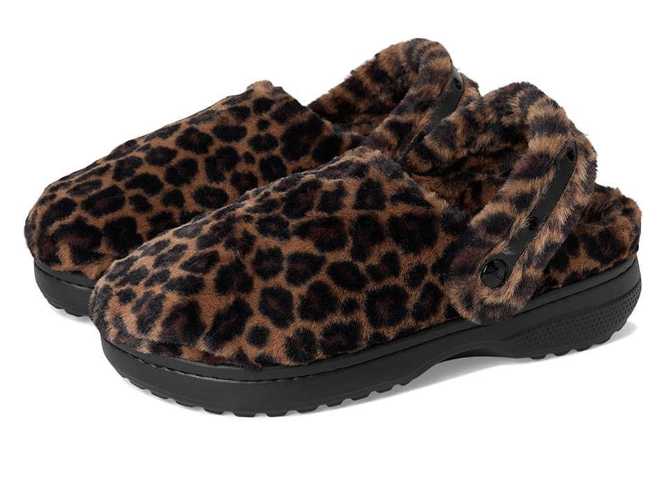 Crocs Classic Unfurgettable Clogs Clog Shoes Sepia/Leopard : Men's 8 - Women's 10 Medium, Polyester | Zappos