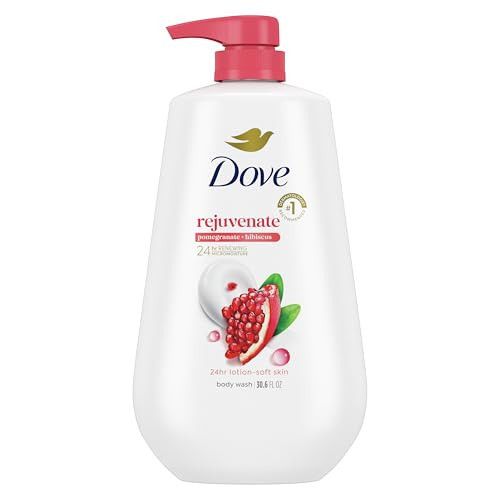 Dove Body Wash with Pump Rejuvenate Pomegranate & Hibiscus for 24hr Lotion-Soft Skin Moisturizing Skin Cleanser with No Sulfates No Parabens 30.6 Oz | Amazon (US)