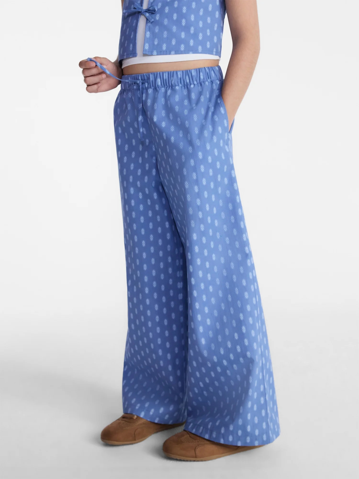 Weekend Academy Girls Easy Cotton Pants, Sizes 4-18 | Walmart (US)