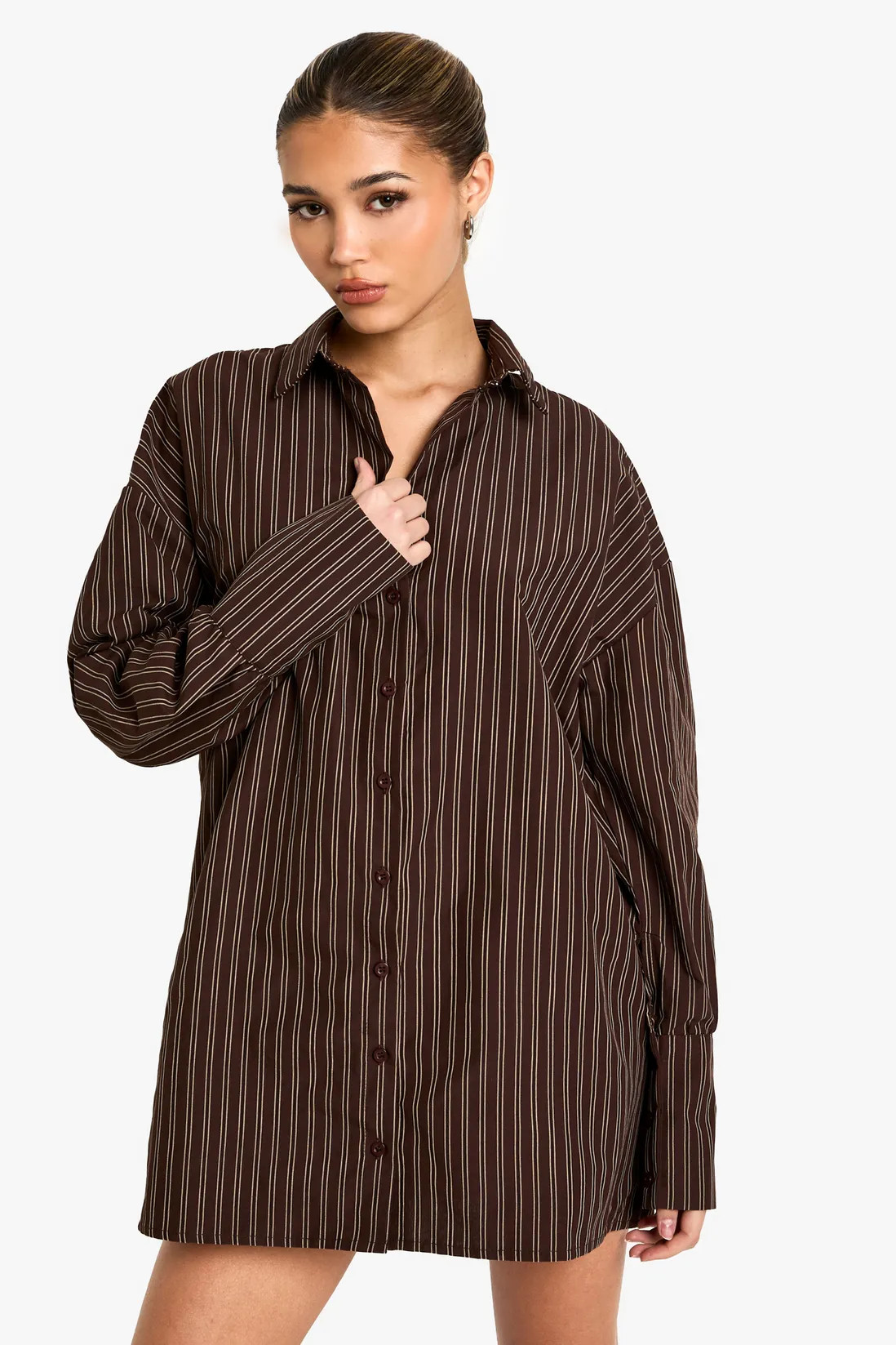 Oversized Stripe Shirt Dress | Boohoo.com (UK & IE)