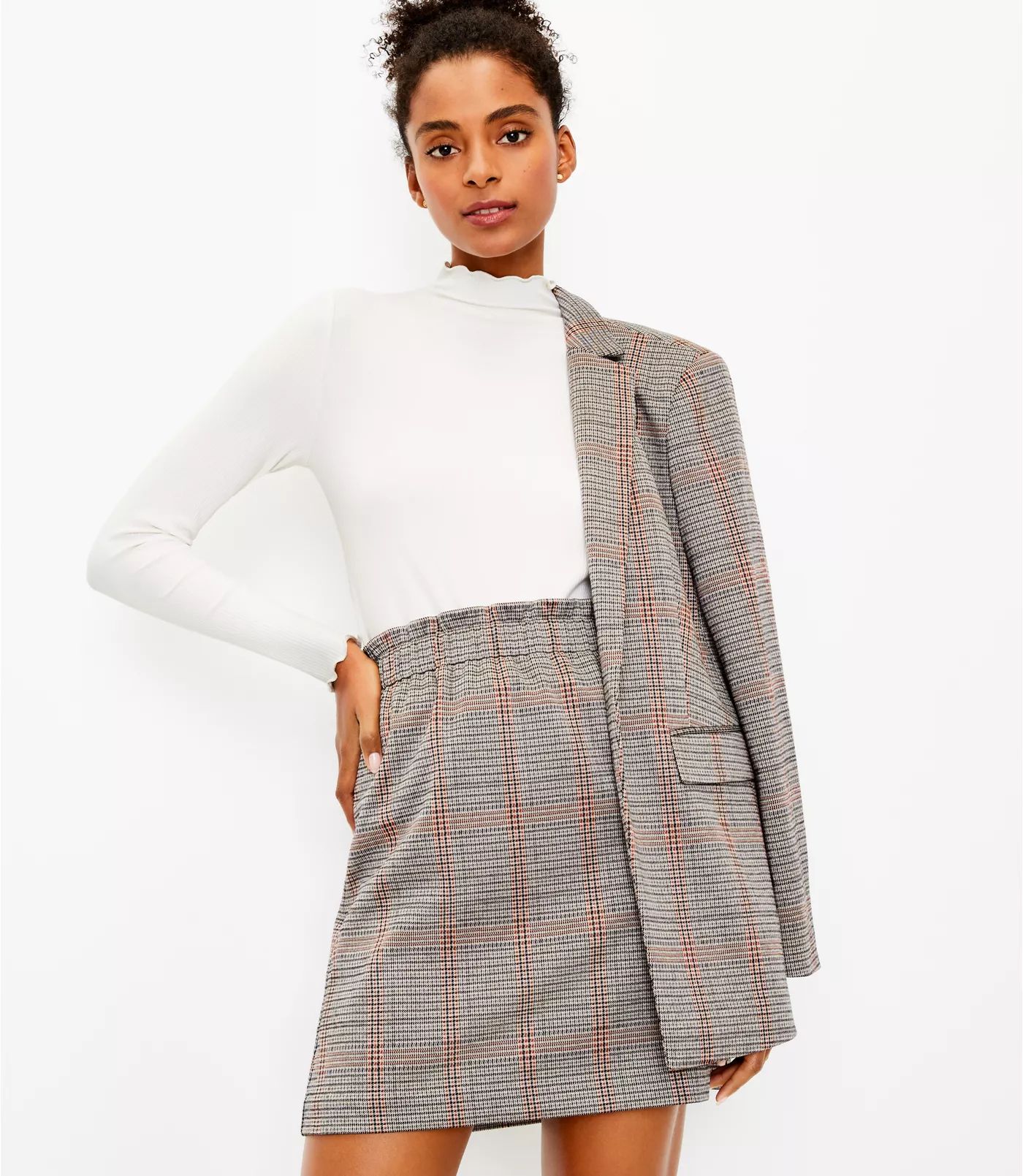 Plaid Paperbag Mini Skirt | LOFT