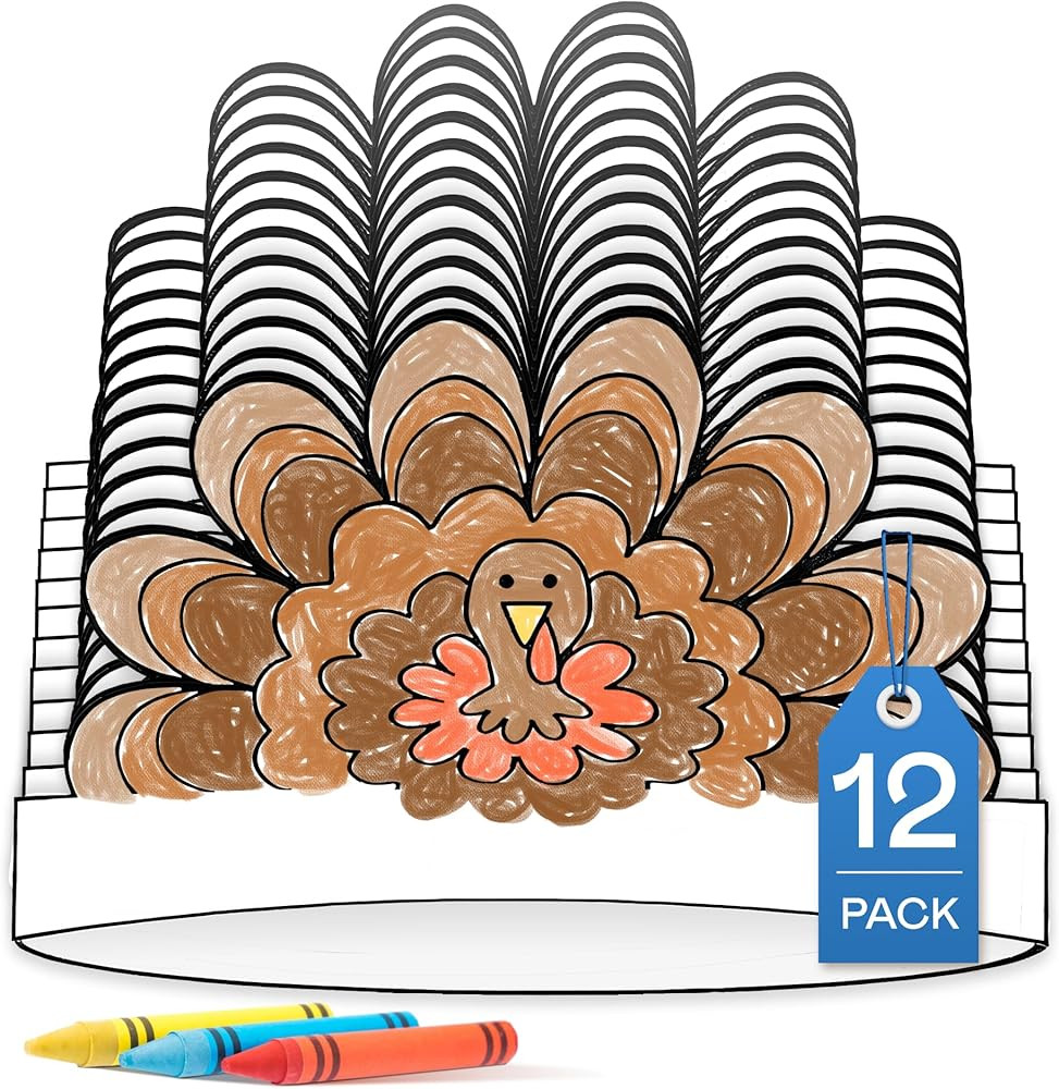 Tiny Expressions Color Your Own Holiday Headbands for Kids (Set of 12) – DIY Coloring Paper Cro... | Amazon (US)