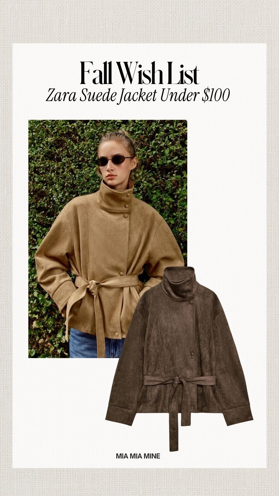 Fall items on my wish list
Zara suede jacket! So luxe but under $100

#LTKSeasonal #LTKOver40 #LTKmomlife