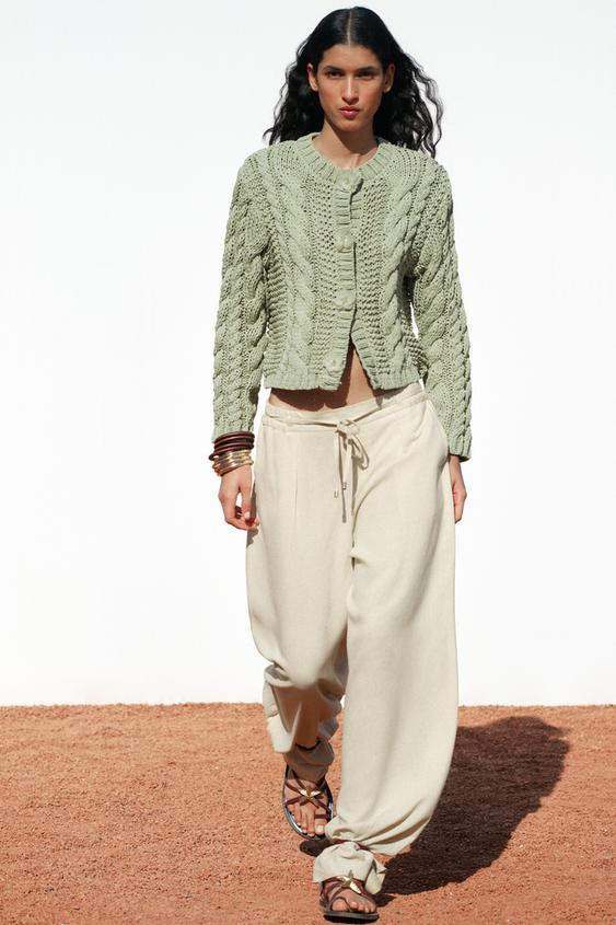 FLORAL BUTTON KNIT CARDIGAN | Zara UK