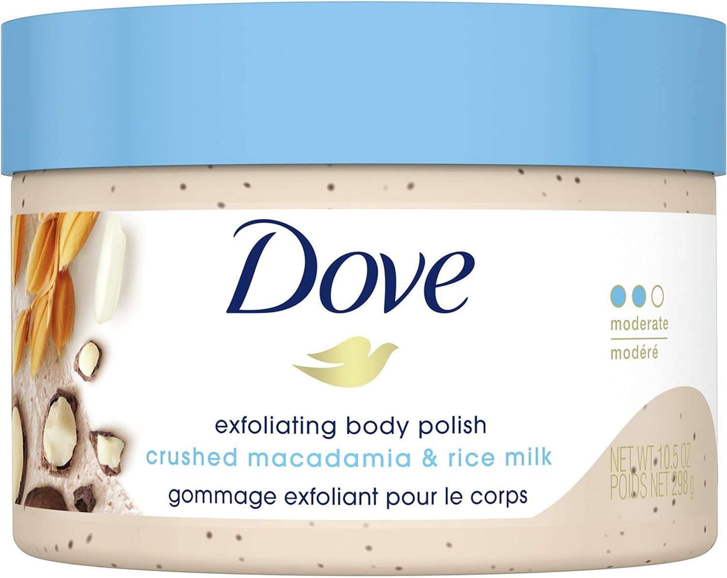 Dove Exfoliating Body Polish moderate exfoliant Macadamia & Rice Milk gentle to skin microbiome 2... | Amazon (CA)