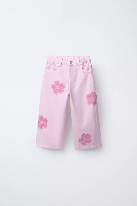 FLORAL WIDE LEG JEANS | Zara US