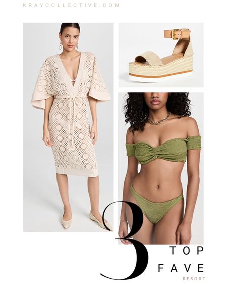 Loving everything about this resort look. The neutral colors, the beautifully woven crochet swim coverup, and a pool to night out spring sandal.  This swimsuit, a one size fits all is from my favorite brand and I LOVE this color.

Resort | Resortwear | Spring Break | Vacation Outfit | Travel | Pool Outfit | Swim Coverup | Swimsuits | Spring Break Outfits | Spring sandals | Summer Outfits | Two Piece Swimsuits | Bikinis

#SpringBreak #VacationOutfits #SpringOutfits #SummerOutfits #Swimsuits

#LTKSeasonal #LTKtravel #LTKswim