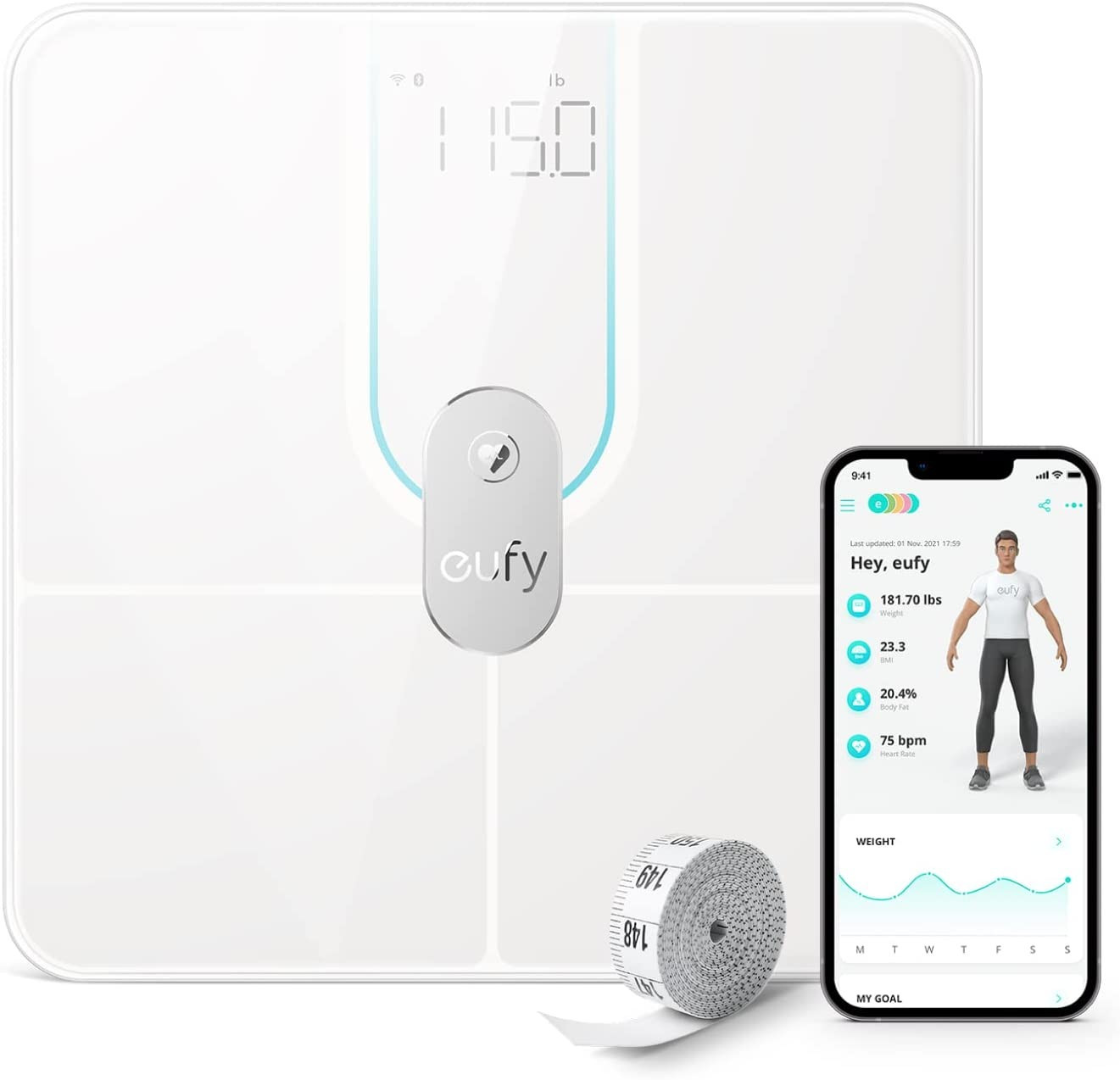 eufy Smart Scale P2 Pro, Digital Bathroom Scale with Wi-Fi Bluetooth, 16 Measurements Including W... | Amazon (US)