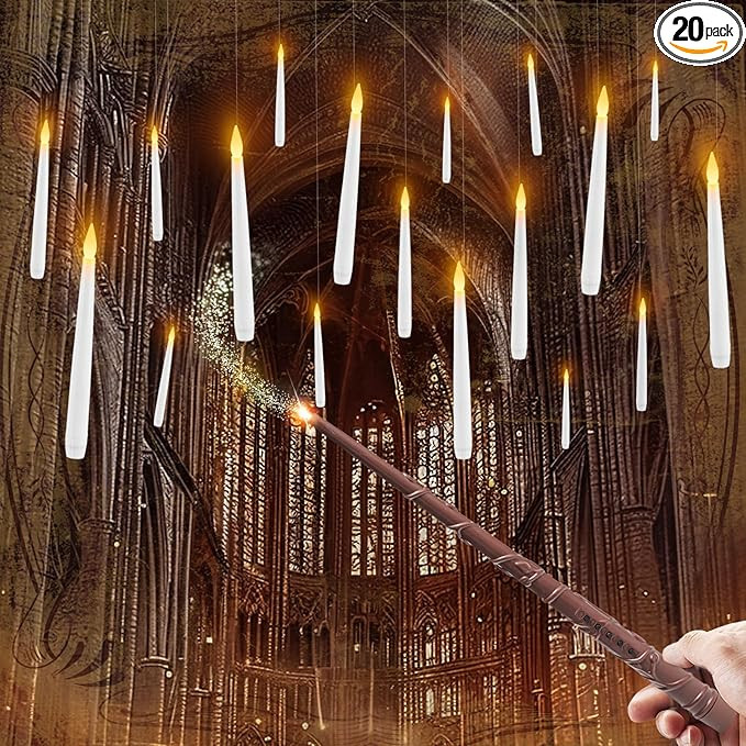 Raycare 20 Pcs Floating Candles with Wand, Hanging Candle with Timer, Magic Deco Candles Flickeri... | Amazon (US)
