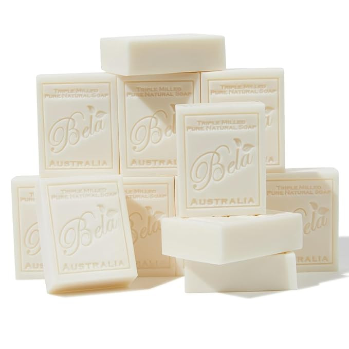 BELA Extra Creamy Goat Milk Soap 3.3 OZ Pack of 12, Long Lasting French Triple Milled Bar Soap En... | Amazon (US)