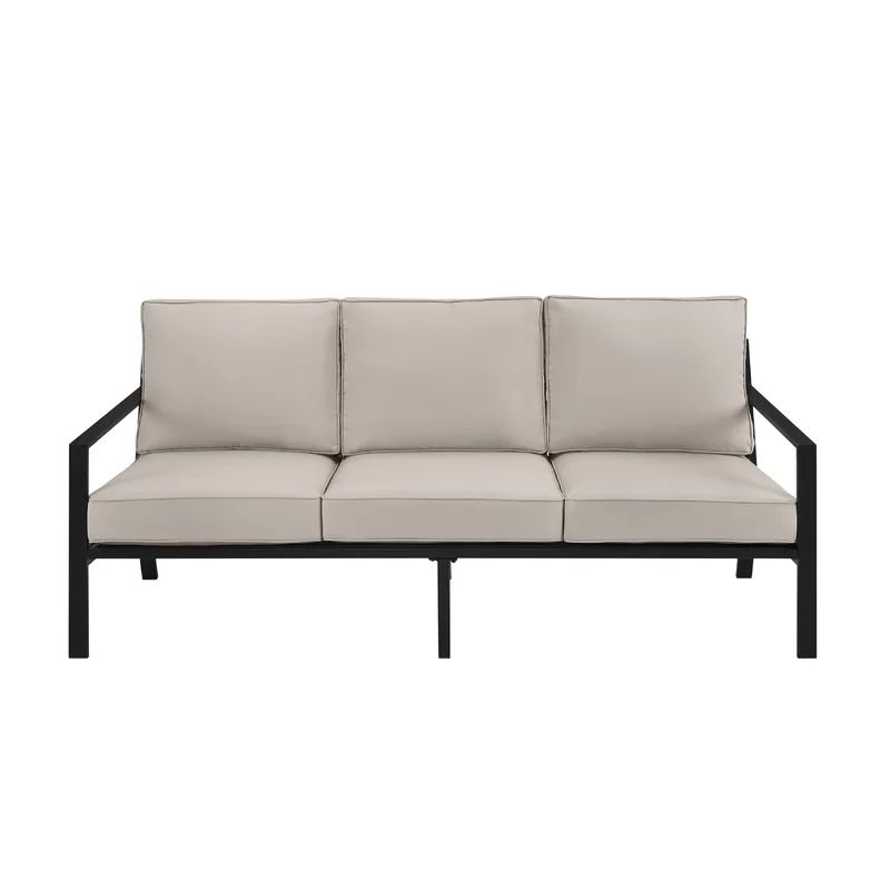 Lynnford 77.25'' Wide Outdoor Patio Sofa with Cushions | Wayfair North America