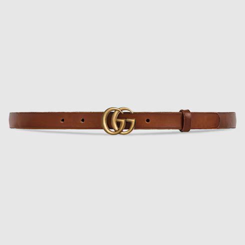 Leather belt with Double G buckle | Gucci (US)