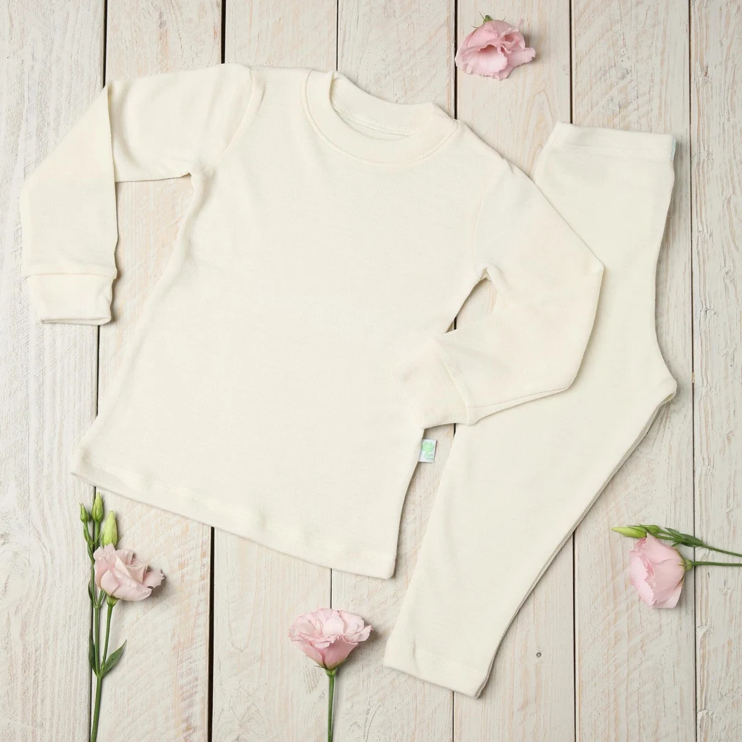 Toddler & Kids Merino Wool Clothing Base Layer Set - Long Sleeve Underwear T-shirt and Leggings -... | Etsy (US)