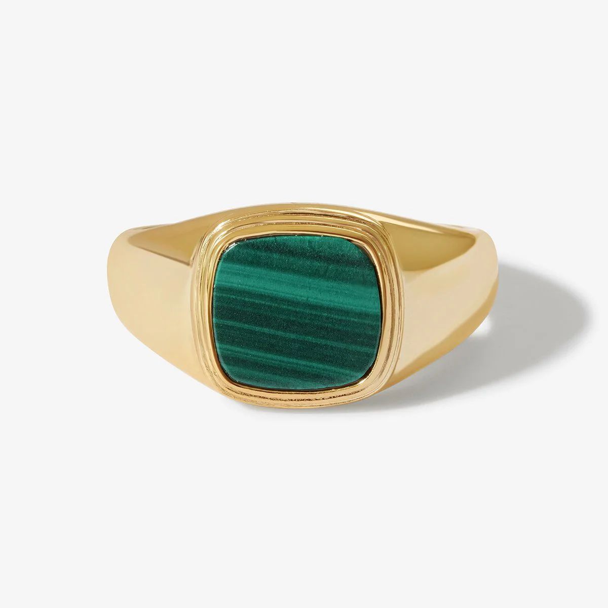 Saburo malachite signet ring | Adornmonde