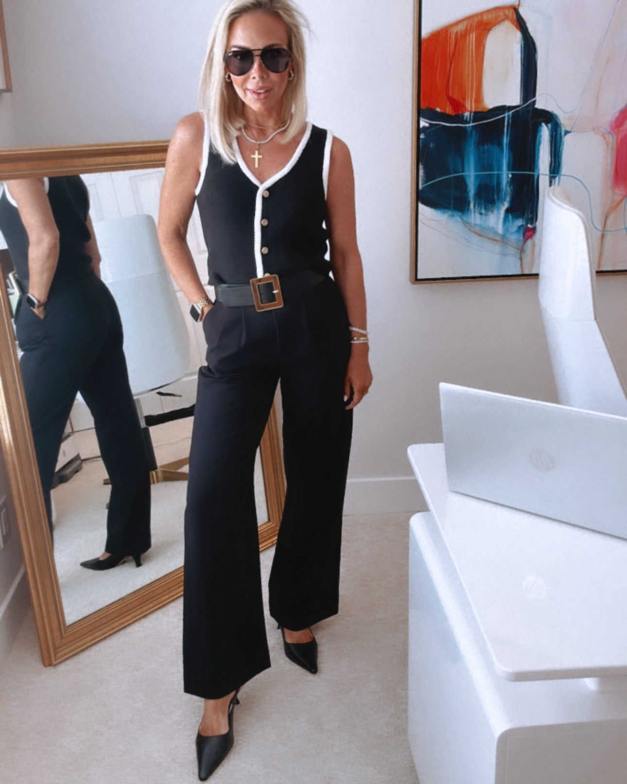 Takin’ care of business in this fit 💪🕶️

Yall will be obsessed with these dress pants and vest from Abercrombie, our bestie ♥️

These new short heels for work are so elegant, classy, and still sexy with a classic work fit. 

HIGHLY recommend this belt too-it goes with EVERYTHING! 🖤

I’m wearing an XS in the vest / 2 in the dress pants / 9 in the SE heels! 

Let’s go take care of business in this fit! 

Xoxo,
CeCe 🙏🕶️

#LTKWork #GoodVibes #GetItBeforeItsGine #LTKMidSize  #Accessories #LTKWorkWear   #LTKOver40 #LTKU #LTKSeasonal #LTKVideo #LTKParties #LTKSummer #LTKShoeCrush #LTKSummerTrends #LTKActive #LTKStyleTip #LTKTravel #LTKPlusSize #CorMyerStyle #LTKBump #LTKKids #LTKFamily #LTKMidSize #LTKHome #LTKBeauty #LTKPlusSize #LTKAthleisure #LTKAthletic #LTKBlackandWhite #LTKBusiness #LTKWork

#LTKWorkwear #LTKFindsUnder100 #LTKShoeCrush