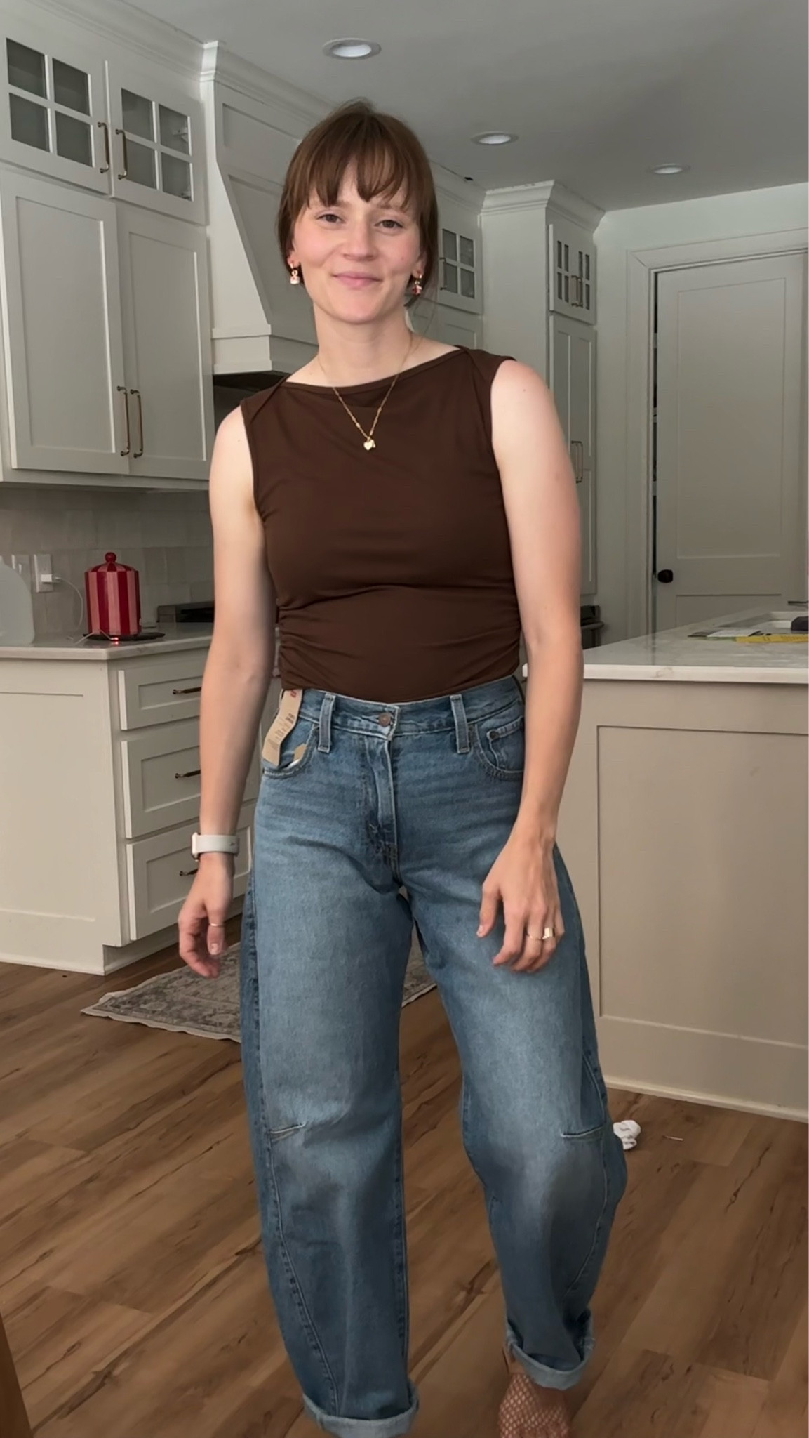 Cinch waist barrel jeans (size 26 TTS - no stretch), garment friendly tank top (size Small) summer mesh shoes (TTS)

#LTKootd #LTKgrwm #LTKdayinmylife