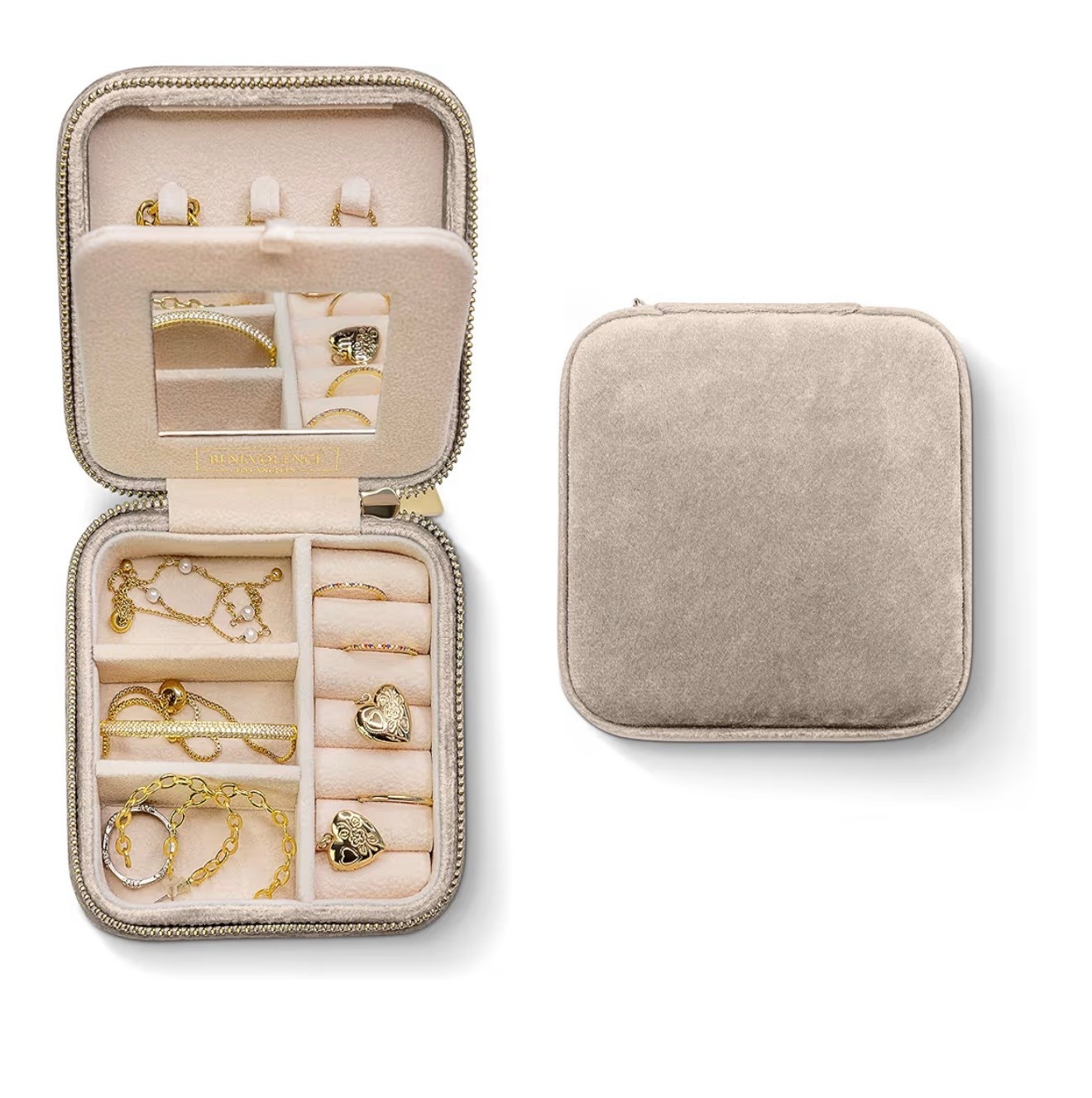 Velvet Jewelry Box | Travel Jewelry Case Organizer with Mirror | Best Gifts For Daughter, Girlfriend, Mom | Gifts For Her |Hostess gift

#LTKGiftGuide #LTKHoliday #LTKTravel