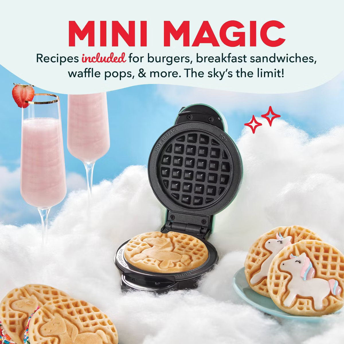 Dash MultiMaker Mini Waffle Maker System with 6 Removeable Holiday Plates | Target