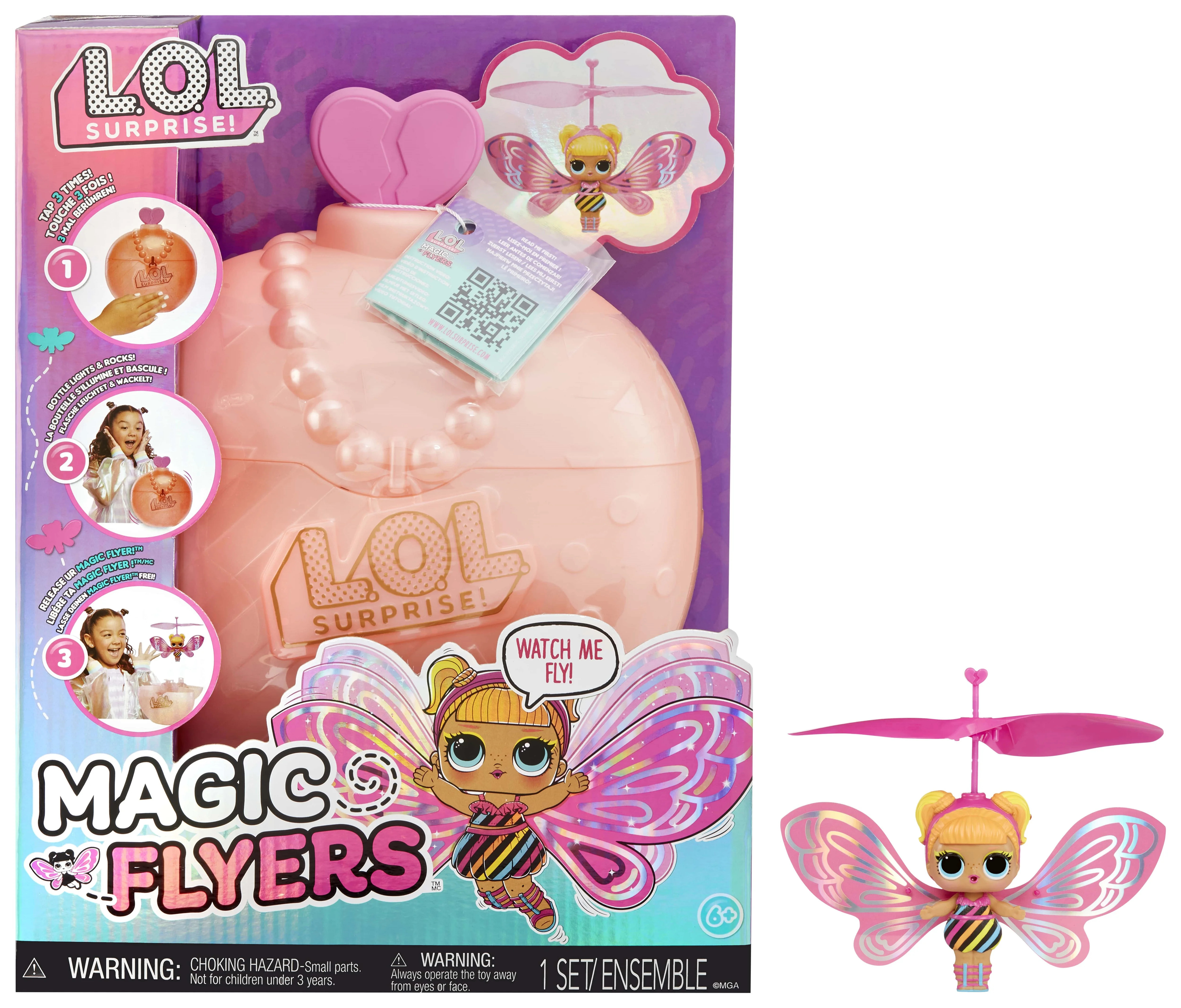 LOL Surprise Magic Flyers: Flutter Star Hand Guided Flying Doll, Collectible, Touch Bottle Unboxi... | Walmart (US)