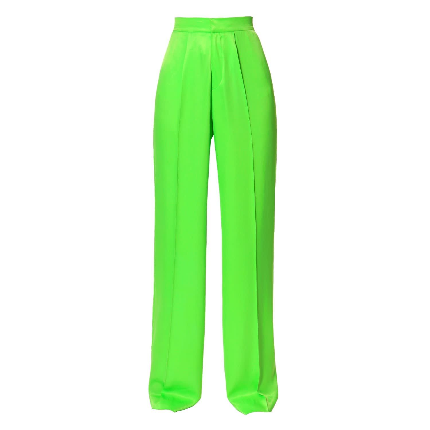 Jessie Satin Green Flash Pants | Wolf and Badger (Global excl. US)