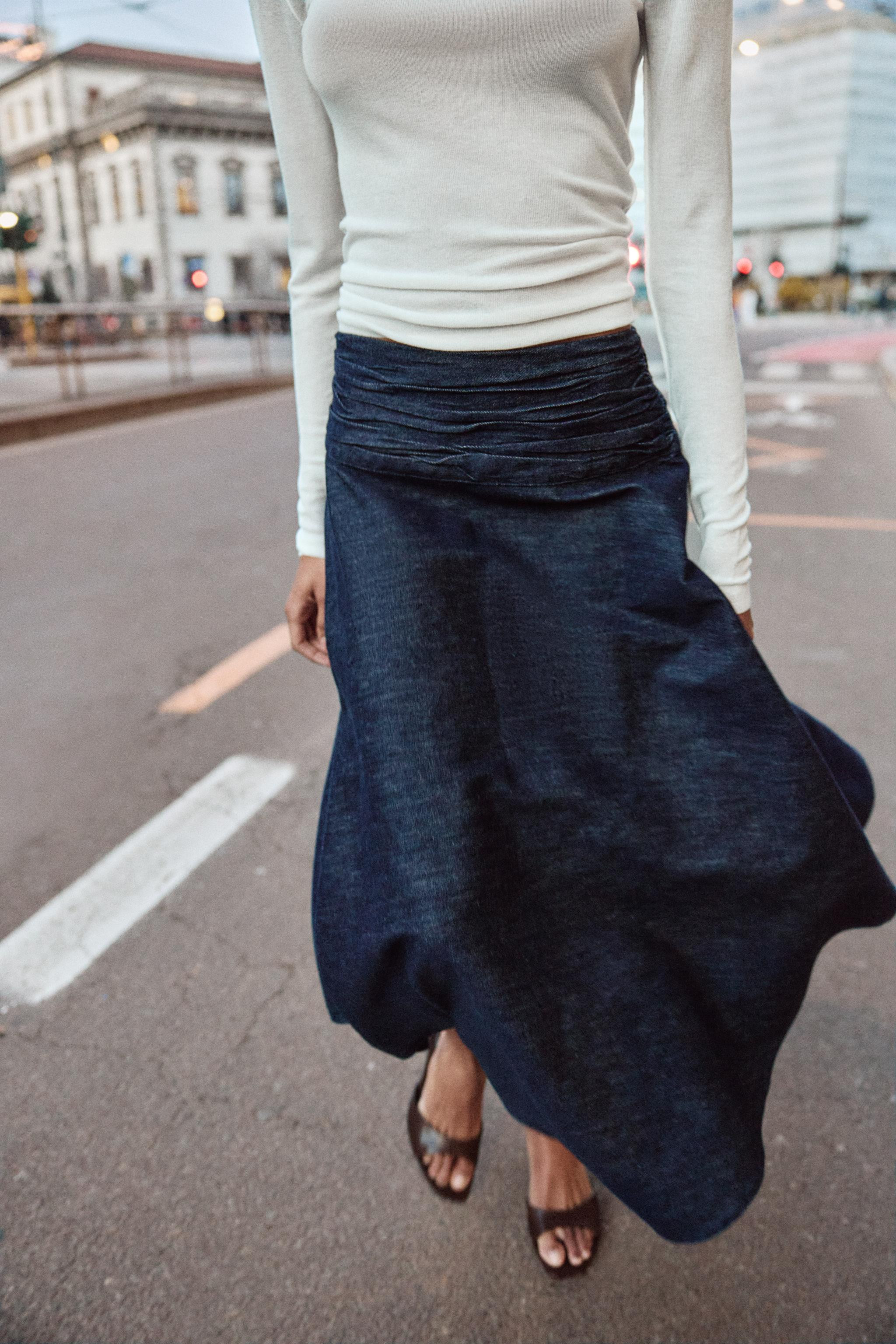 Z1975 ASYMMETRIC MIDI SKIRT | Zara US