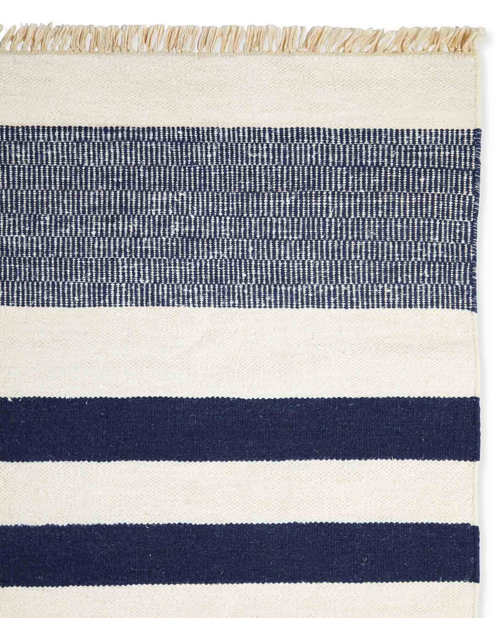 Linen Stripe Rug | Serena and Lily