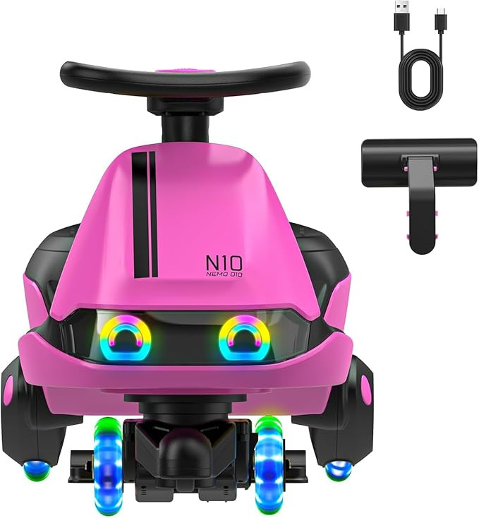 FanttikRide N10 Classic Electric Wiggle Car with Pedal, Type-C Rechargeable Battery, One-Click De... | Amazon (US)
