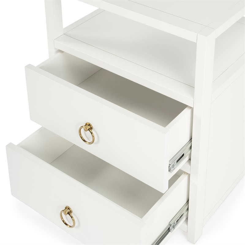 Butler Specialty Company Lark 2-Drawer Wood Nightstand - White | Homesquare