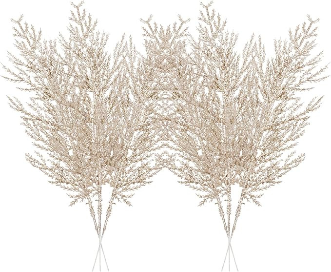 Christmas Glitter Stems 24pcs Artificial Pine Tree Picks for Christmas Tree Ornaments fillers, DI... | Amazon (US)