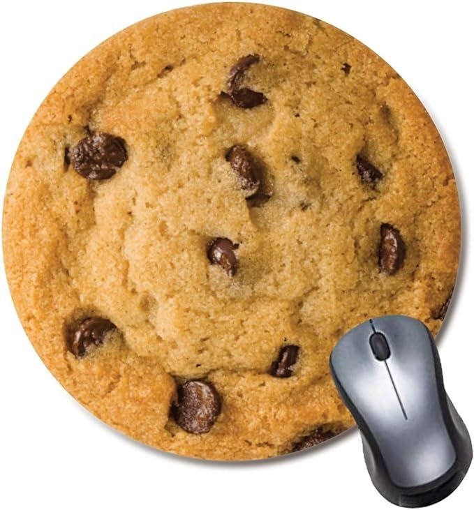 Chocolate Chip Cookie Round Mouse Pad，Cute and Funny Mousepad，Coworker Teacher Gift Mouse Mat | Amazon (US)