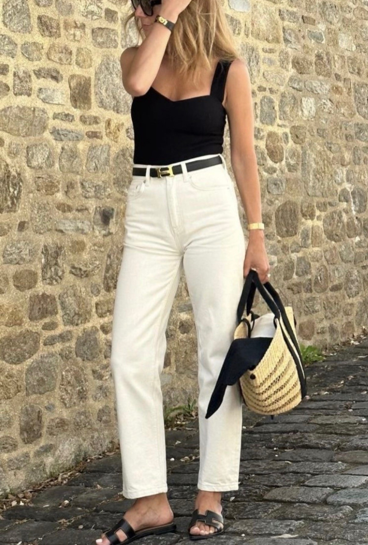 Recreate the look - Style inspo from Pinterest to your cart! Linking like and similar items to help you re-create this look and style from Pinterest 🖤🌸


#trending outfit
#Pinterest outfit inspo
#Pinterest inspired 
#cropped jeans
#straght leg jeans 
#white jeans
#ivory jeans
#neutral fashion  
#wide leg jeans 
#cream jeans 
#sweatheart tank top
#black tank top 
#black bodice top
#casual tank top 
#leather sandals
#straw tote
#wide tote bag
#straw handbag
#summer handbag 
#sleeveless top 
#steve madden hayden sandals 
#target sandals 
#amazon sandals 
#high rise jeans
#mom jeans 
#jeans styled 
#abercrombie jeans
#designer jeans 
#revolve jeans  
#thin black belt
#the look for less
#affordable fashion 
#revolve fashion finds  
#nordstrom finds
#gap fashion finds
#anthropologie finds 
#Amazon fashion 
#spring fashion
#spring transition outfit
#spring style Inspo 
#style inspo
#fashion inspo
#outfit inspo
#casual style
#elevated casual
#casual outfit
#classic style 
#casual chic 
#work fashion
#work outfit
#work appropriate 
#office outfit 
#polished look
#weekend style
#easy weekend outfitt
#day date outfit
#wine tasting outfit  
#mom style 
#mom outfit 
#errands outfit 
#airport outfit 
#travel outfit 
#travel style 
#beach day outfit
#beach dinner outfit 
#site seeing outfit 
#European vacation 
#street style
#new York style
#city outfit 
#date night outfit 
#pinterest inspired
#photo credit to Pinterest 
#ootd

#LTKOver40 #LTKSeasonal #LTKootd