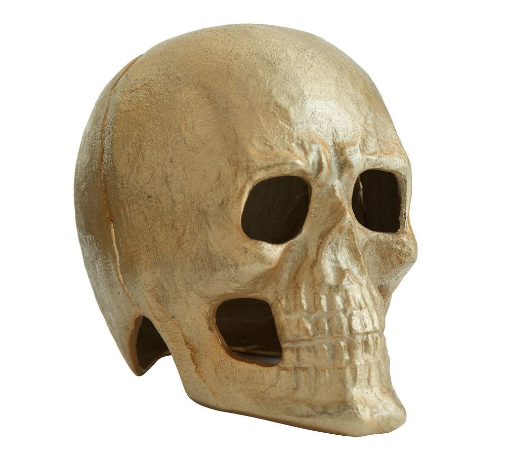 Brass Skull Votive Candle Holder | Pottery Barn (US)