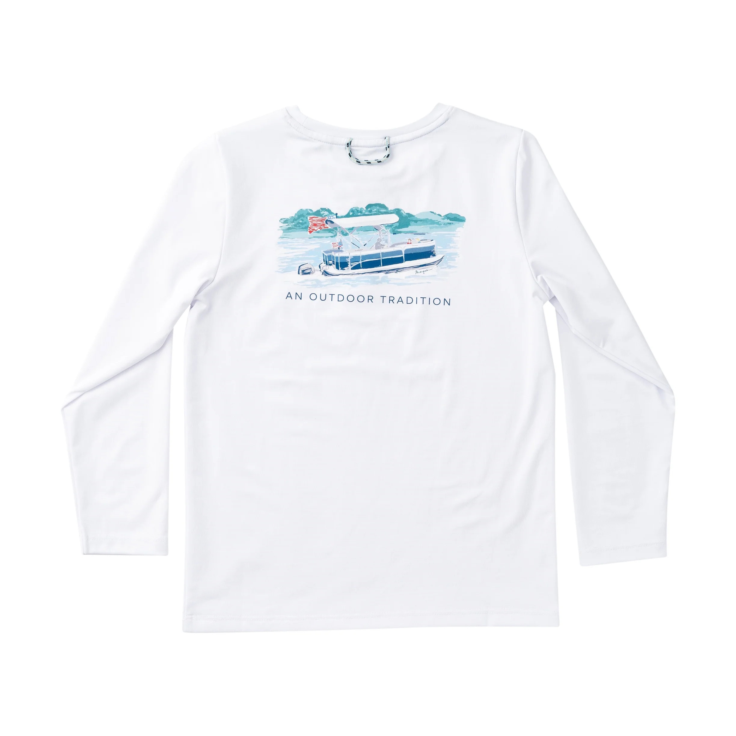 Kid's Pro Performance Long Sleeve T-shirt \u2013 Pontoon Boat Art | PRODOH