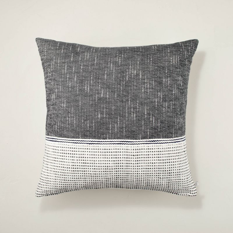 Textured Color Block Square Throw Pillow - Hearth & Hand™ with Magnolia | Target