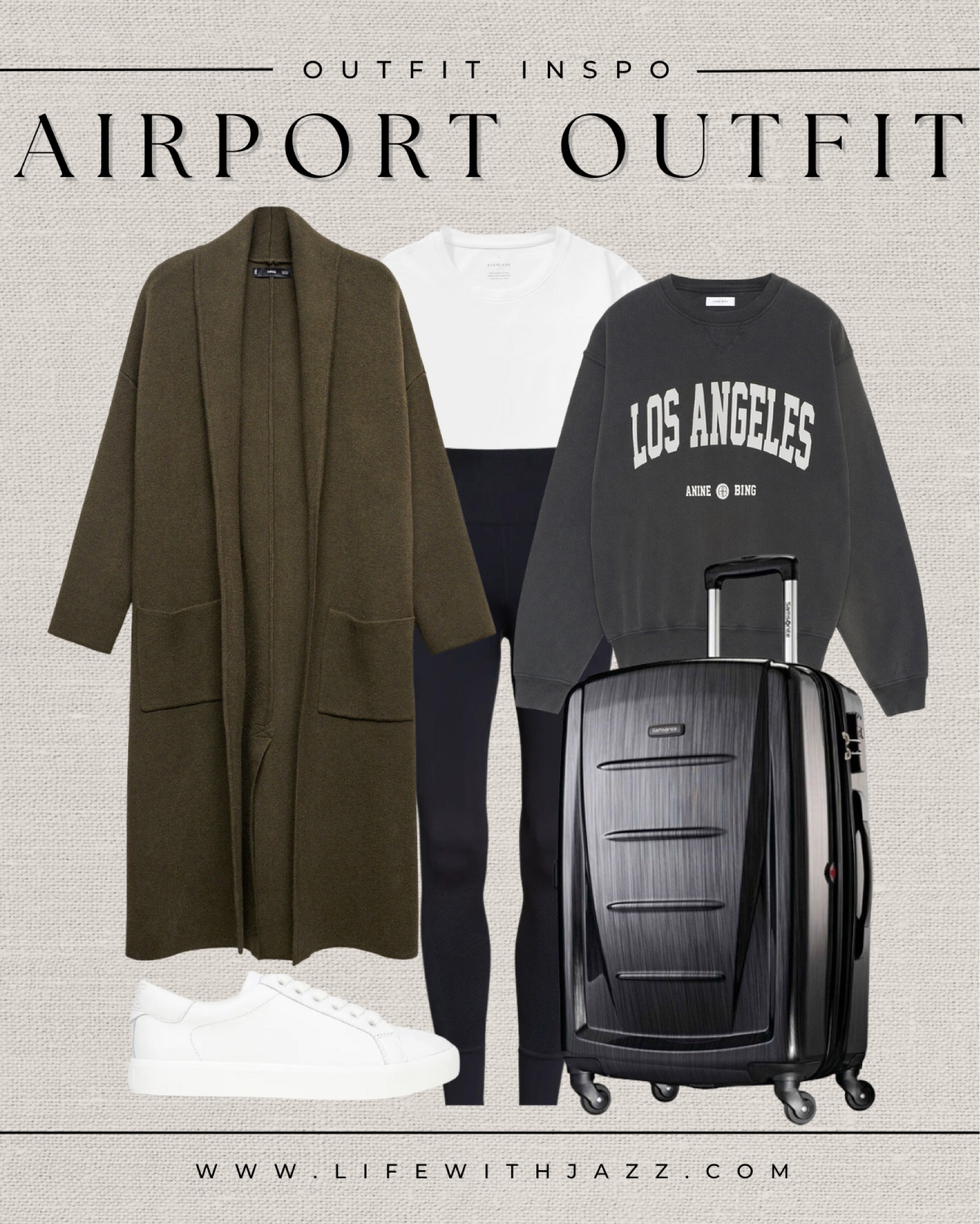 Airport/travel outfit styling the mango coatigan in green 

Comfy / travel outfit / coat / leggings / sweatshirt S luggage / suitcase / sneakers / holiday travel 

#LTKstyletip #LTKtravel #LTKSeasonal