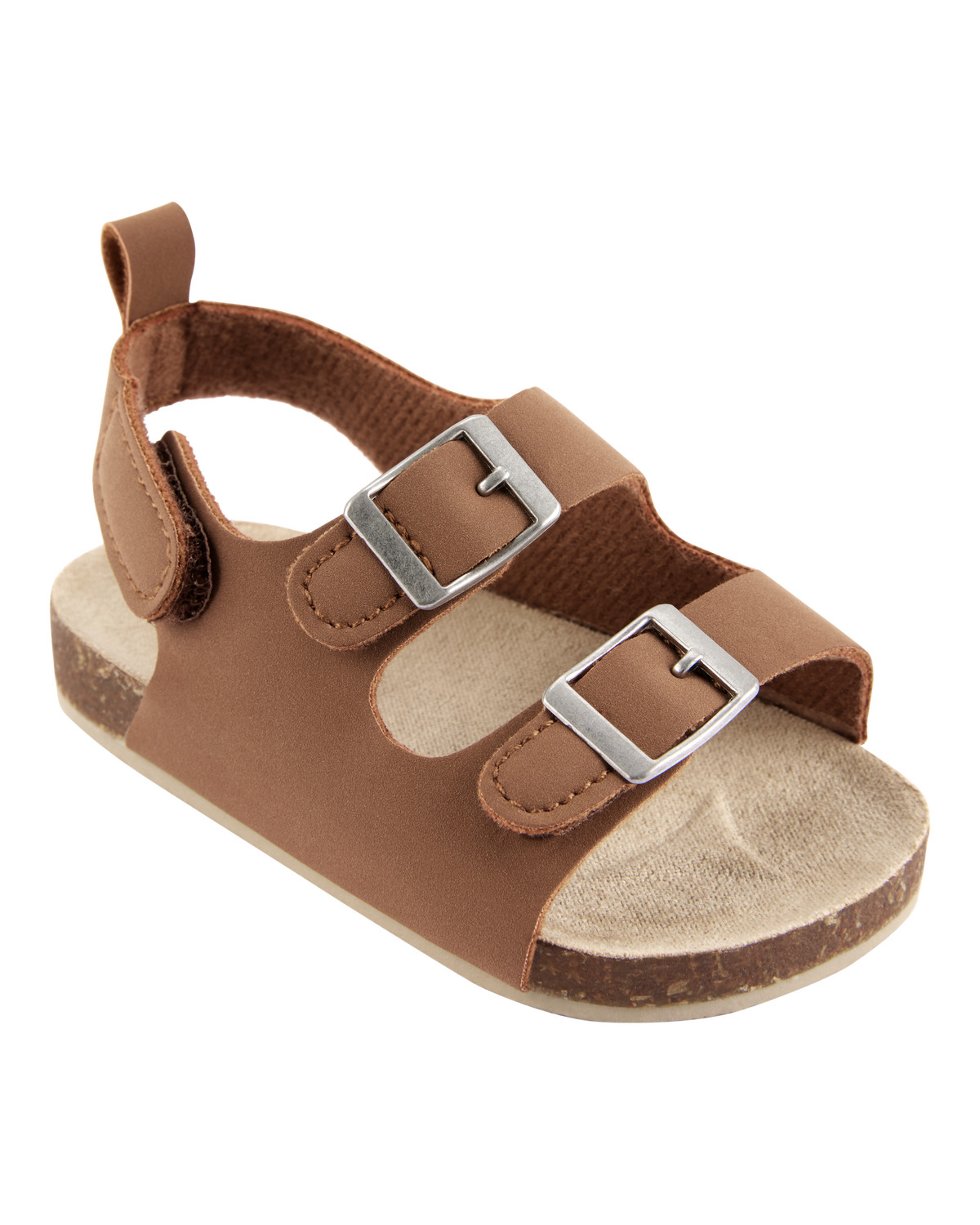Baby Buckle Faux Cork Sandals - Brown | Carter's Inc