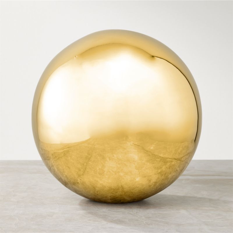 Nix Champagne Gold Decorative Orb 8" + Reviews | CB2 | CB2
