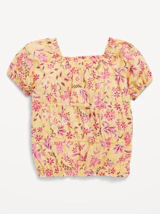 Puff-Sleeve Smocked Top for Toddler Girls | Old Navy (US)