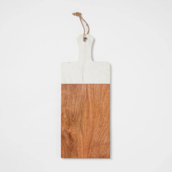 20" x 8" Marble and Wood Serving Board - Threshold™ | Target
