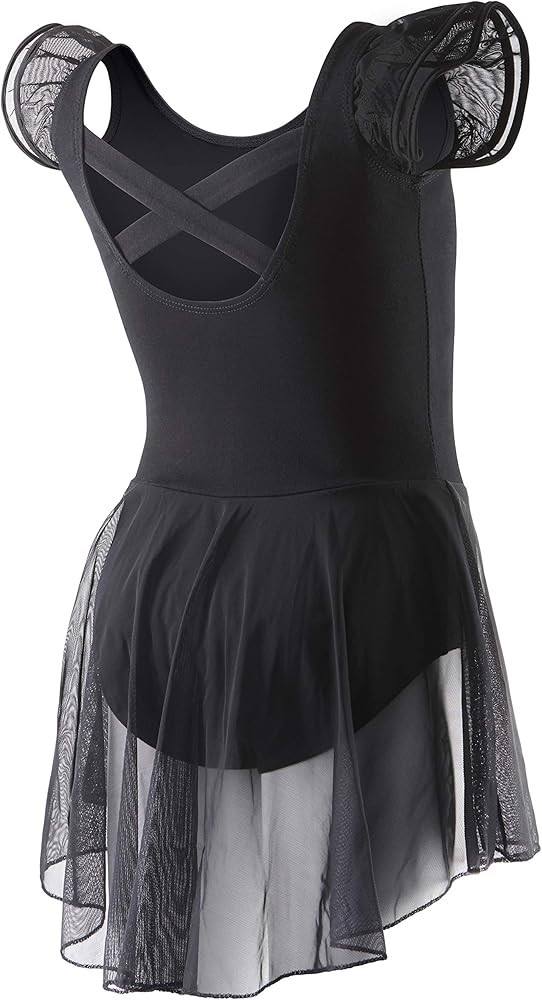 DIPUG Ballet Leotards for Girls Ballet Leotard with Skirt Toddler Dance Leotards Flutter Sleeve a... | Amazon (US)