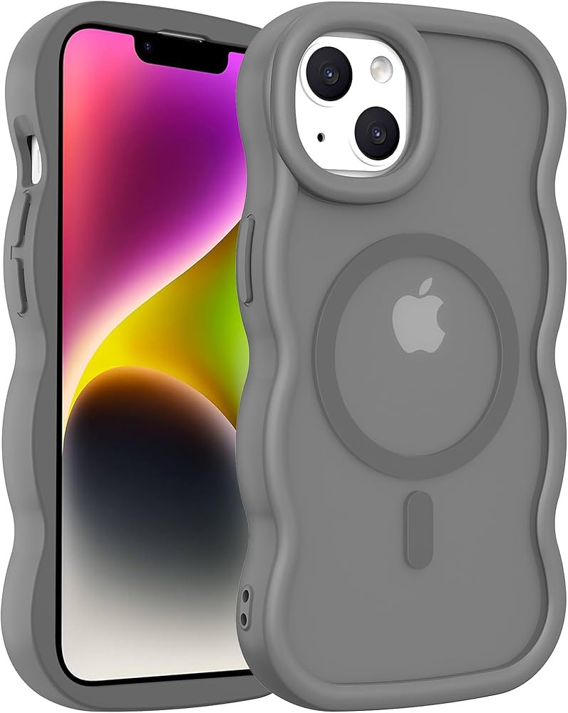 Cute Magnetic for iPhone 14 Case: [Curly Wave Edge] [Compatible with MagSafe] [Curly Wave Edge] [... | Amazon (US)