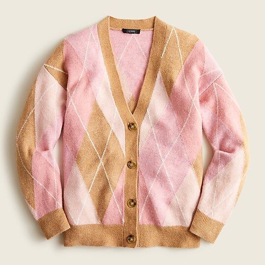 Argyle cardigan sweater in supersoft yarn | J.Crew US