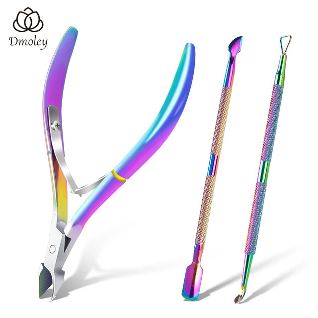 Dmoley Nail Cuticle Scissors Stainless Steel Manicure Pedicure Tools Golden/silver/rainbow Dead S... | AliExpress (US)