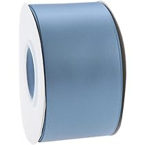 DINDOSAL Dusty Blue Ribbon Thick Double Face Satin Ribbon 2 Inch French Blue Silk Ribbon for Wedding | Amazon (US)