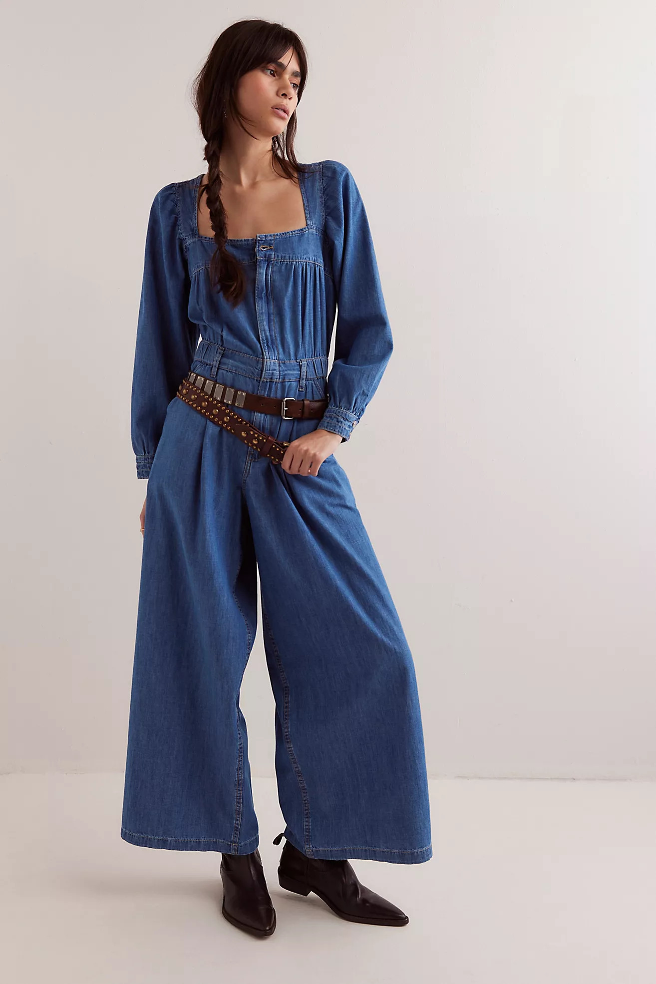 We The Free Clara Denim Jumpsuit | Free People (Global - UK&FR Excluded)