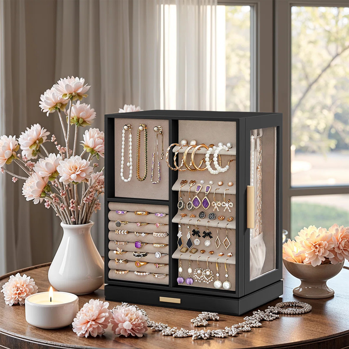 Jewelry Storage Case With 5 Drawers | Wayfair North America