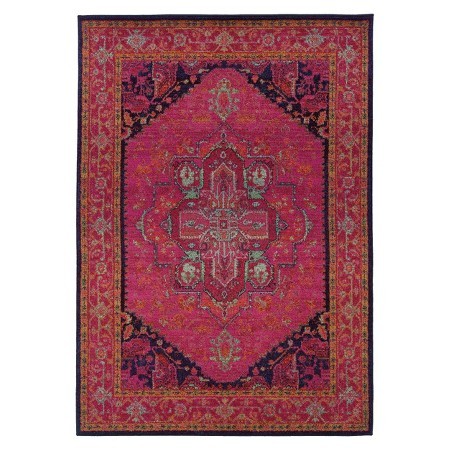 Bordered Cross Rug - Purple | Target