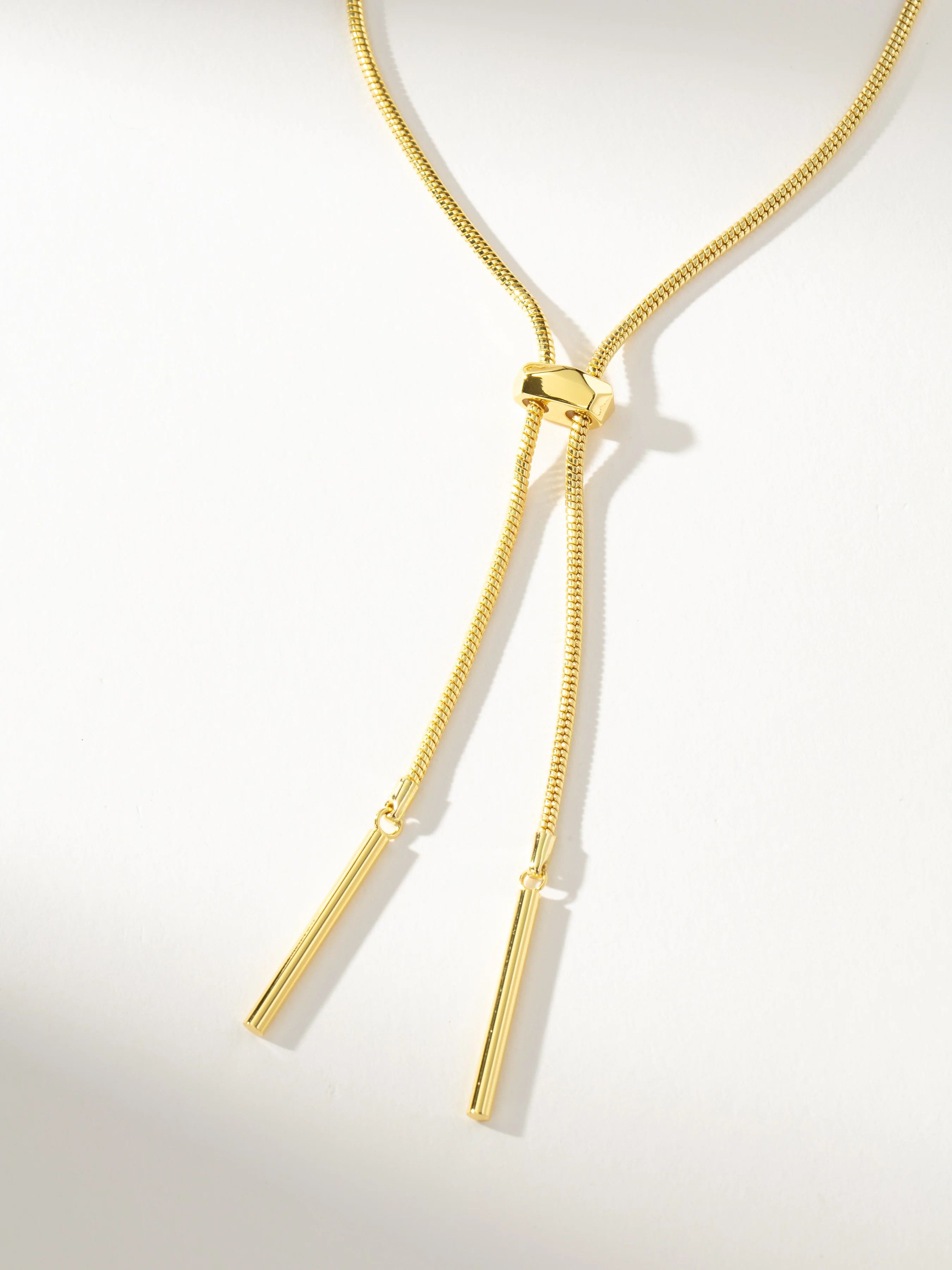 Thin Air Snake Chain Lariat Necklace in Gold | Uncommon James | Uncommon James